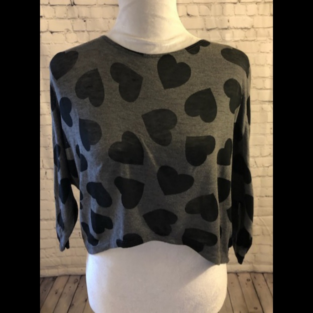 EUC Love Soup hearts crop top - Medium